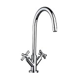 Contemporary Two Handle Centerset Clawfoot Kitchen Sink Tap Mixer,Chrome,Special Discount  from JoyPockets
