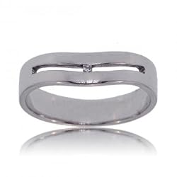 Princess Diamond Ring in Sterling Silver Fashion Forward Design