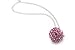Authentic stud earrings .925 Sterling Silver Pink Crystal Ball Pendant Necklace 18