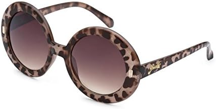 Giselle Hot Retro Women Outdoor Fashion Rounded Oversize Sexy Classic Sunglasses, Light Tortoise