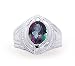 Oval Mystic Topaz Ring with Rope Design around the Stone and along the Band