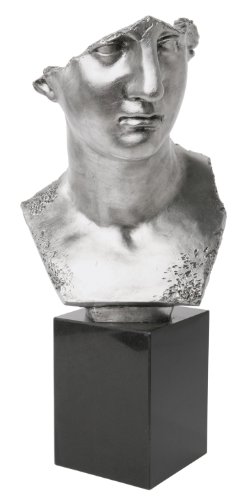 Kare 69115 Deko B&uuml;ste Uomo 65 x 35 x 35 cm Fiberglas, silber Preisvergleich