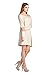82 Days Women'S Rayon Span Basic Round Neck Long Sleeves Dress - Solid