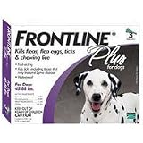 Merial Frontline Plus Flea and Tick Control for 45- to 88-Pound Dogs and Puppies, 3 Month