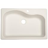 Franke SP3322-1 Granite Single Bowl Composite Kitchen Sink 22x25x9, White