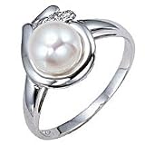 14k Gold Akoya Pearl Diamond Ring