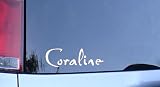 Coraline Logo Sticker - White Vinyl Diecut