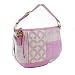 Coach Ali Patchwork Pieced Signature Hobo Shoulder Bag Purse Lilac