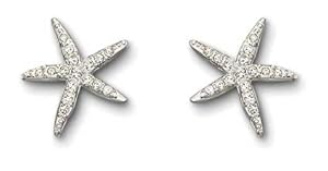 Thailand Swarovski Holly Starfish Pierced Earr
