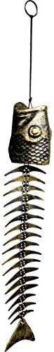 Cast Iron Arts Cast Iron Fish Bone Windbell Wind Chimes