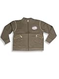 Wild Mango - Girls Long Sleeved Zip Front Fleece Jacket, Dark Olive