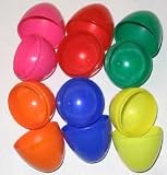 Unassembled Plastic Easter eggs - assorted colors (12/PKG)IMAGE