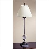 29.13 x 11 Keats Buffet Lamp with Calais Shade in Brushed Espresso