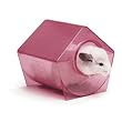 Super Pet Plastic Chinchilla Bath House with Sand (Assorted, 9 1/4 Inch L x 9 Inch W x 8 1/2 Inch H)