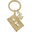 ROCAWEAR Gold Tone TAPE CASSETTE Keychain