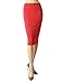 Doublju Women's Scuba Slim Fit Stretchy Pencil Midi Skirt