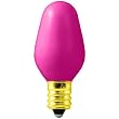 Bulbrite 7C7P 7W C7 Christmas Light, Ceramic Pink
