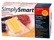 31wHIKn8C0L SIMPLY SMART Universal Vacuum Sealer Bags, 1 pint, 6 x 9 1/2, 19 count