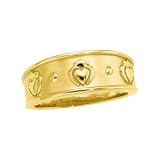18K Yellow Gold Ladies' Claddagh Wedding Band