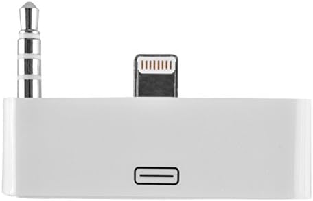 Zahren Technologies® White 8-pin to 30-pin Charging + Sync sound dock with 3.5mm Audio Adapter Converter for iPhone 5 / 5S / 5C / iPad 4 & mini & iPod Touch 7th