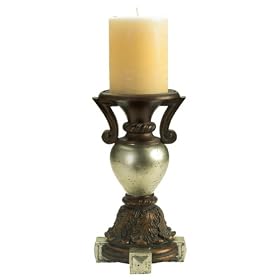 Eurofase 13636-012 Laurel Small Candlestick, Pewter Antique Bronze by Eurofase