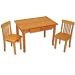 Avalon Table with Two Chairs Set - Honey
