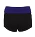 Sexy Mini Knockout Yoga Exercise Gym Workout Cotton Fitted Spandex Shorts (Small, Sapphire Blue Black), Small