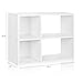 Way Basics Eco 2 Shelf Chelsea Bookcase and Cubby Storage, White (Tool-Free Assembly and Uniquely Crafted from Sustainable Non Toxic zBoard paperboard)