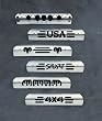 All Sales 43000P Polished Billet Aluminum Third Brake Light Cover - Dodge Ram Logo