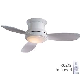 Minka-Aire Fans F518-WH 44 Concept II Contemporary Flush Mount White Ceiling Fan w  Light... by Minka Aire