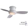 Minka-Aire Fans F518-WH 44" Concept II Contemporary Flush Mount White Ceiling Fan w/ Light & Remote