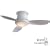 Minka-Aire Fans F518-WH 44" Concept II Contemporary Flush Mount White Ceiling Fan w/ Light & Remote