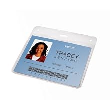 GBC BadgeMates ID Badge Holders, Horizontal Orientation, 4 x 3 Inches, Clear, 10 Holders per Pack (3747219)