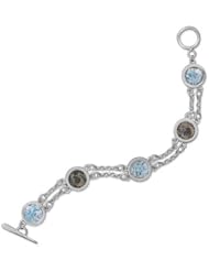 7.75" 2 Strand Toggle Bracelet with Ancient Roman Glass & Antique Roman Coins