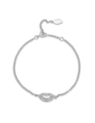 Victoria Kay 1/3ct White Diamond Lips Bracelet in Sterling Silver (J-K, I2-I3)