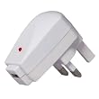 UK Universal White USB Travel Charger Adaptor for USB Type A connectors / iPod&reg;s / iPod classic&reg; 120GB / Microsoft Zune [all requires USB charging cable]