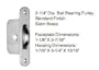Sash Pulley Satin Brass; 20-40 Pounds Sash Weight with 2-1/4" Wheel