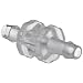 Value Plastics N004-9 Straight Through Tube Fitting with 500 Series Barbs, 1/16" (1.6 mm) ID Tubing, Clear Polycarbonate (25-Pack)