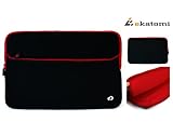 Red Laptop Bag for 15.6 inch Gateway NV59-11U Notebook + An Ekatomi Hook.
