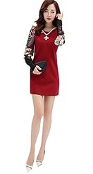 Sexy Long Sleeves Polyester Spring Summer General Print Sheath Wedding Dress/Mini Dress 