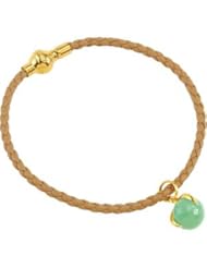 Missoma® Gemstone Rope Bracelet with Charm 18Ky Vermeil 07.25 Inch Chrysorase Stone 68852