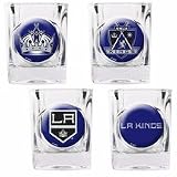 NHL Los Angeles Kings Four Piece Square Shot Glass Set (Individual Logos)