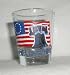 PHILADELPHIA AMERICAN FLAG WITH GOLD LIBERTY BELL SHOTGLASS