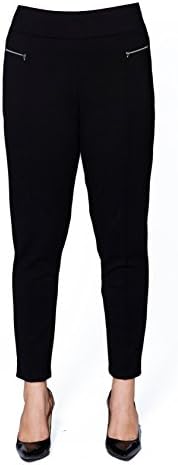 Bodishape Plus Size Pants for Women - Slim Fit - Winter Thick Fabric - Black - Size 14-16