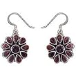 Womens Earrings Gift of Love With Garnet Gemstone 1.5 inches (erg033)