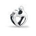 Bling Jewelry 925 Silver Mother Child Open Heart Love Bead Pandora Style