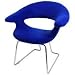 Kitchen & Housewares : Walker Edison Ultra Soft Studio Chair, Dark Blue, Set of 2