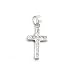 Silver Cubic Zirconia Cross Pendants, Size: 18mm