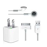 Apple iPod Bundle Original USB Power Adapter Wall Charger Original Earphones Headphones W Mic Original USB C