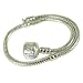 Believe Beads 20CM Silver Plated Charm Bracelet with the word LOVE engraved on the clasp.